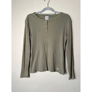 Carhartt  women's long sleeve Henley green sz large